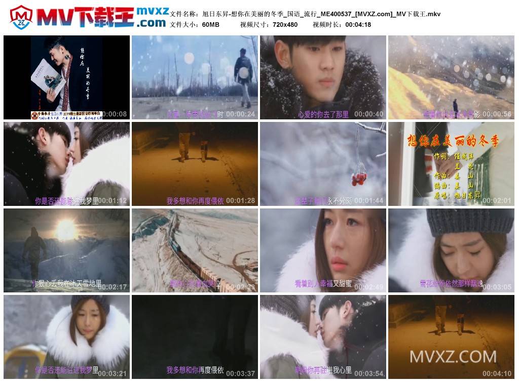 旭日东昇-想你在美丽的冬季_国语_流行_ME400537